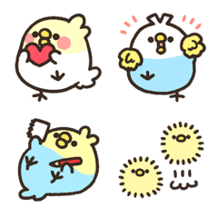 Rounded colorful bird emoji Emotions