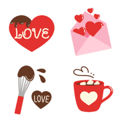 Cute and lovely valentine emoji