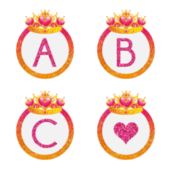 pink tiara and gradation frame emoji