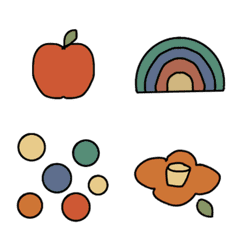 colorful retro Emojis.
