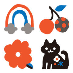 Retro and happy motif Emoji