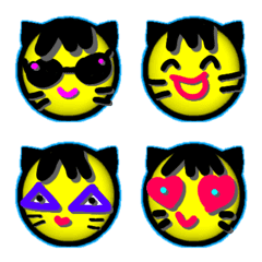 Cat cute chibi colorful (emoji)