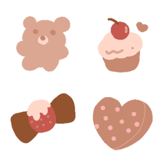 Dull colors ValentinesDay Kawaii Emoji