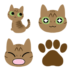 Brown tabby cats Emoji
