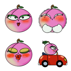 Emoji. Cute Peach Girl.1