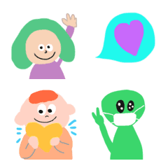 Moving colorful happy emoji no.3
