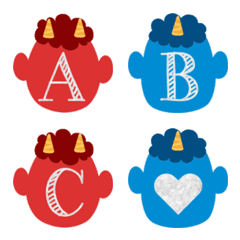 blue and red demon emoji2