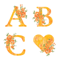 vintage orange flower emoji