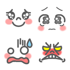 Facial expression emoji pretty