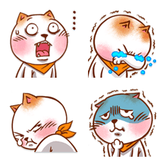 Cat crazy love Emoji so cute