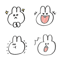 Hand draw rabbit Emoji
