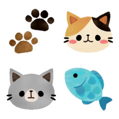 Face emoji of cute cats