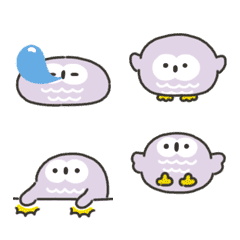 Emoji burung hantu bergerak