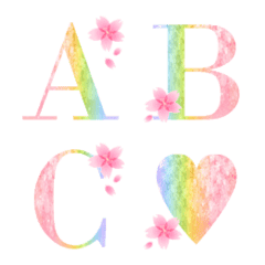 sakura and pastel color emoji