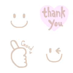 Paint one-stroke writing emoji