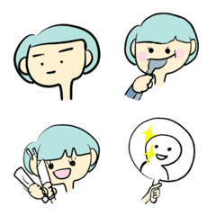 Silvermush hair [silviakkinokotan] emoji
