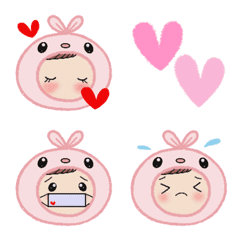 costume rabbit meichan emoji