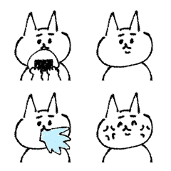 Kucing doodle percakapan sehari-hari