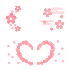春色の桜の花びら　つながるフレームセット