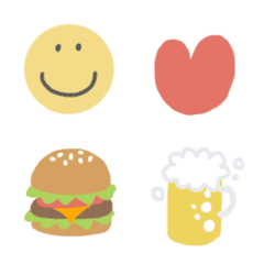 Emoji lucu dengan warna lembut