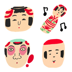 traditional kokeshi dolls emoji
