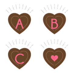 Valentine heart chocolate emoji