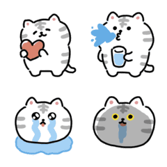 Moving white tiger emoji