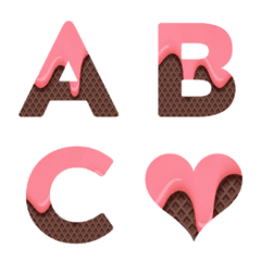 chocolate and pink ice cream emoji