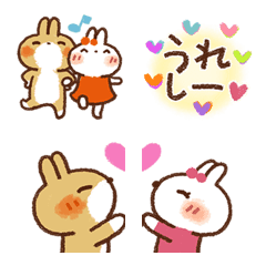 Colorful rabbit Emoji[LOVE]