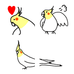 オカメインコの手描き絵文字