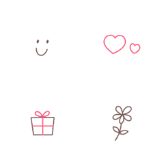 Natural* Brown and pink mini emoji