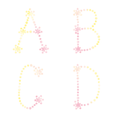 pastel color and flower emoji
