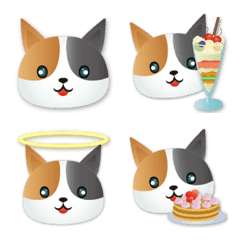 Cute Calico cat emoji stickers-1
