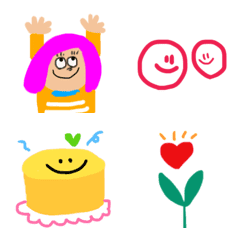 Moving colorful and pop emoji