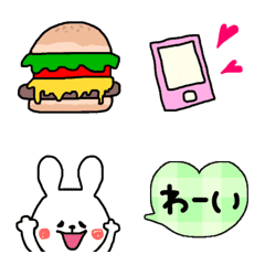 Moving emoji -Bright cute illustration-2 – LINE Emoji | LINE STORE