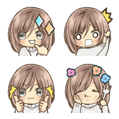 a cute girl Emojis2