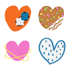 Tiny heart oil paint pastel emoji