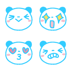 a panda emoji 2 light blue