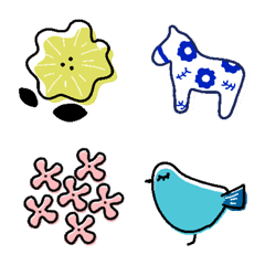 Cute Scandinavian simple emojis