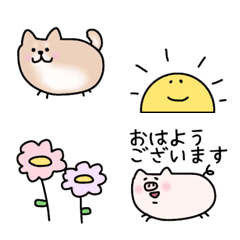 Mameshiba and animal emoji