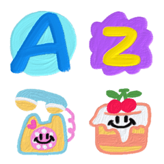 abc tiny cuteness oil paint emoji