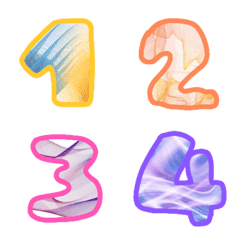 Number line art pattern emoji