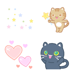 Three cat animation emoji YUMEKAWAII!!