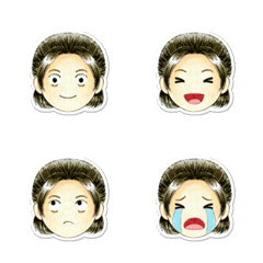 Medium and straight hair styling emoji