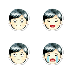 Side part black hair styling emoji