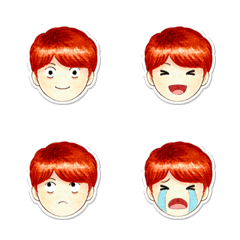 Short red hair styling personal emoji