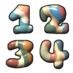 Number puffy earth tone emoji