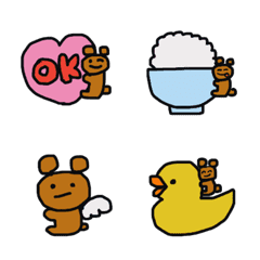 Monmoro Emoji Bear hagging