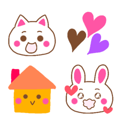 Cute animals Emoji like a rice cake.
