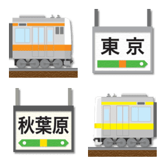 tokyo two types train & running in board